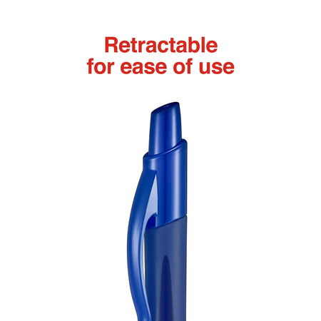 Staples Sonix Retractable Gel Pens, Medium Point, 0.7mm, Blue Ink, Dozen