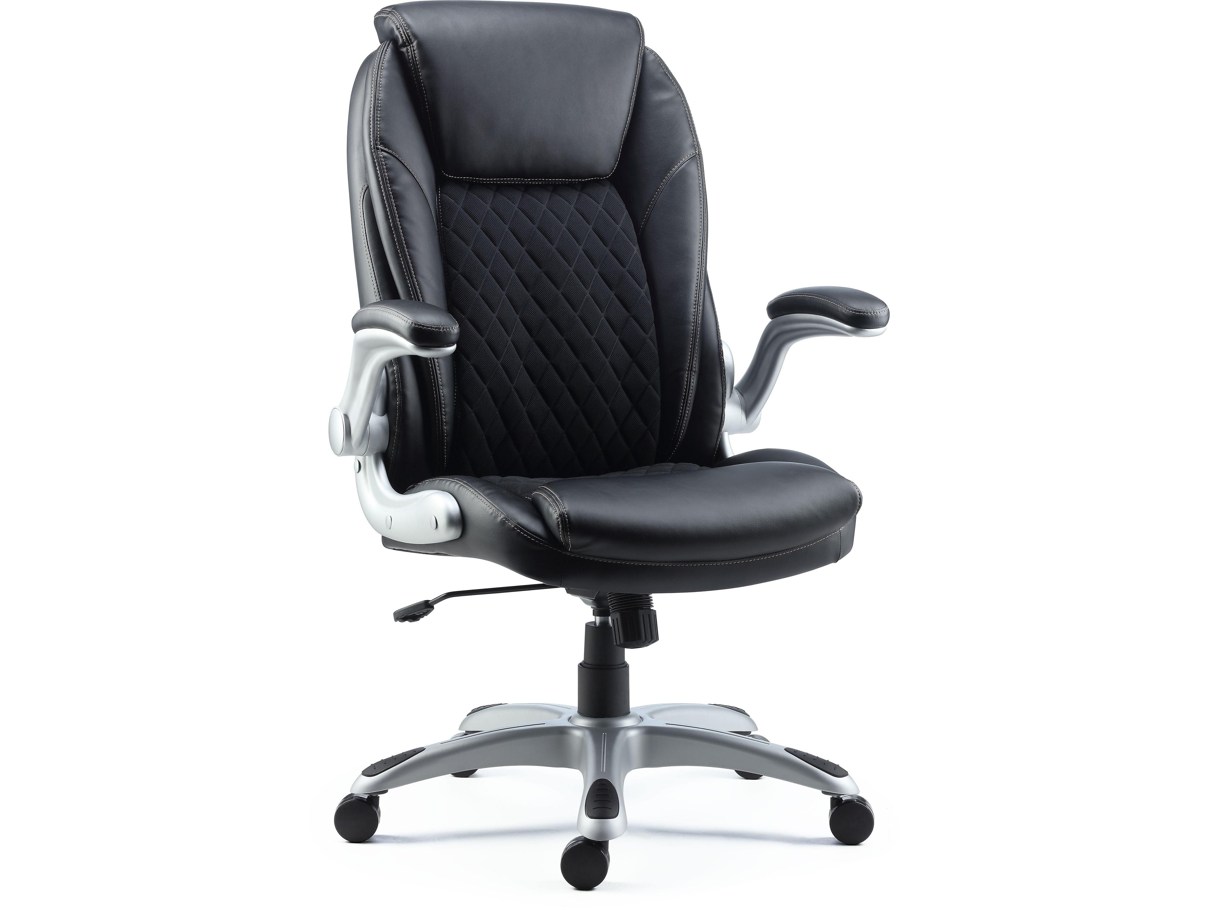 Staples Sorina Ergonomic Bonded Leather Swivel Executive Chair, Black