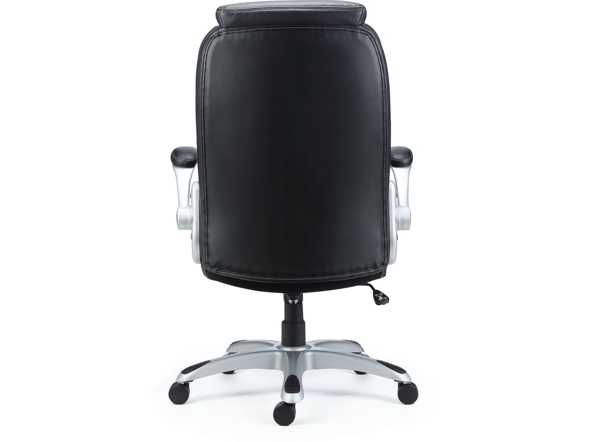 Staples Sorina Ergonomic Bonded Leather Swivel Executive Chair, Black