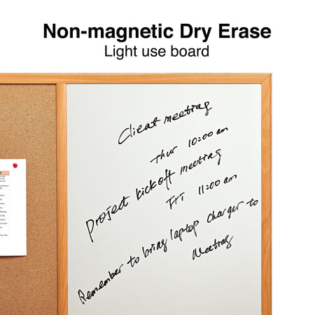 Staples Standard Cork & Dry Erase Whiteboard, 3' x 2'