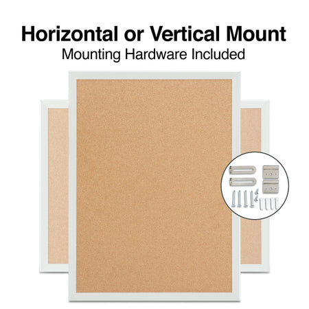 Staples Standard Durable Cork Bulletin Board, Aluminum Frame, 2'W x 1.5'H