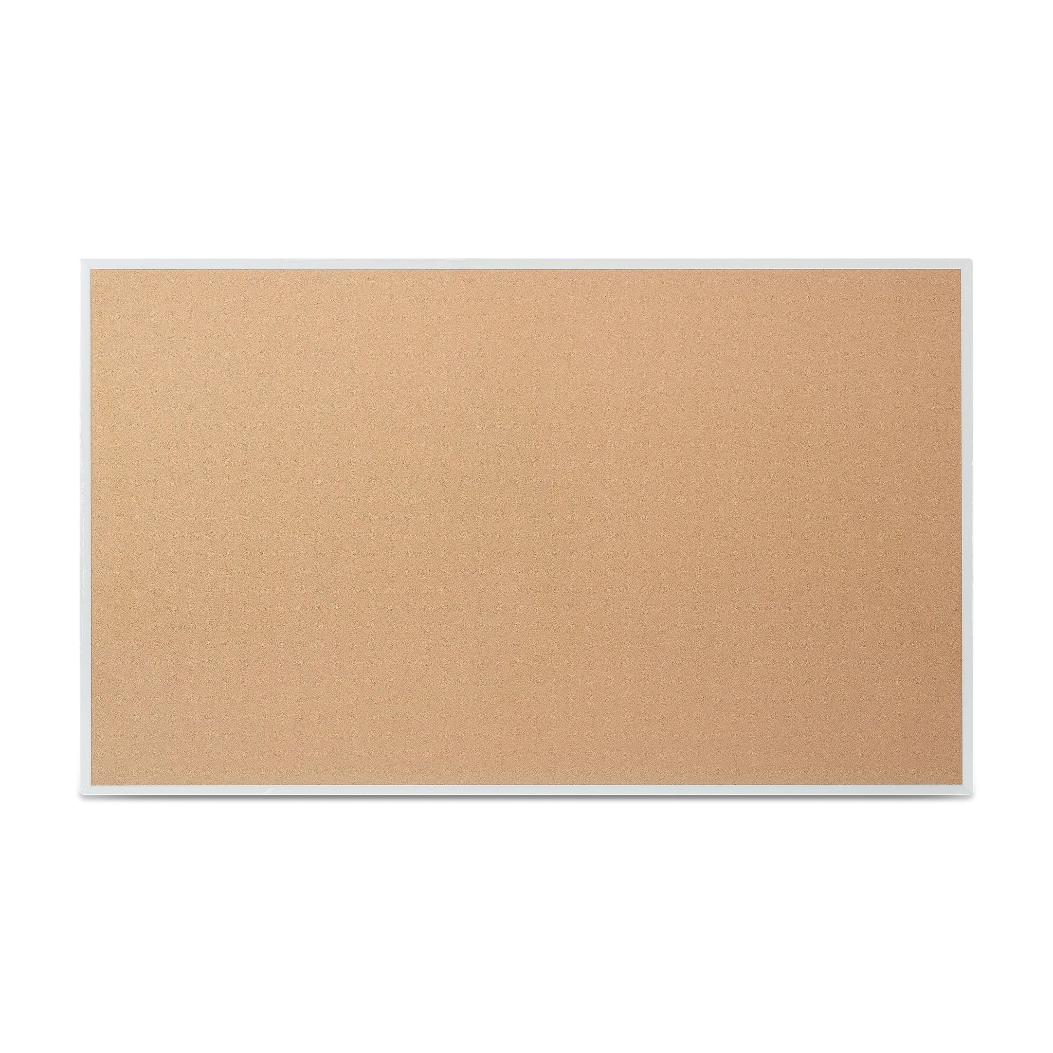 Staples Standard Durable Cork Bulletin Board, Aluminum Frame, 5'W x 3'H