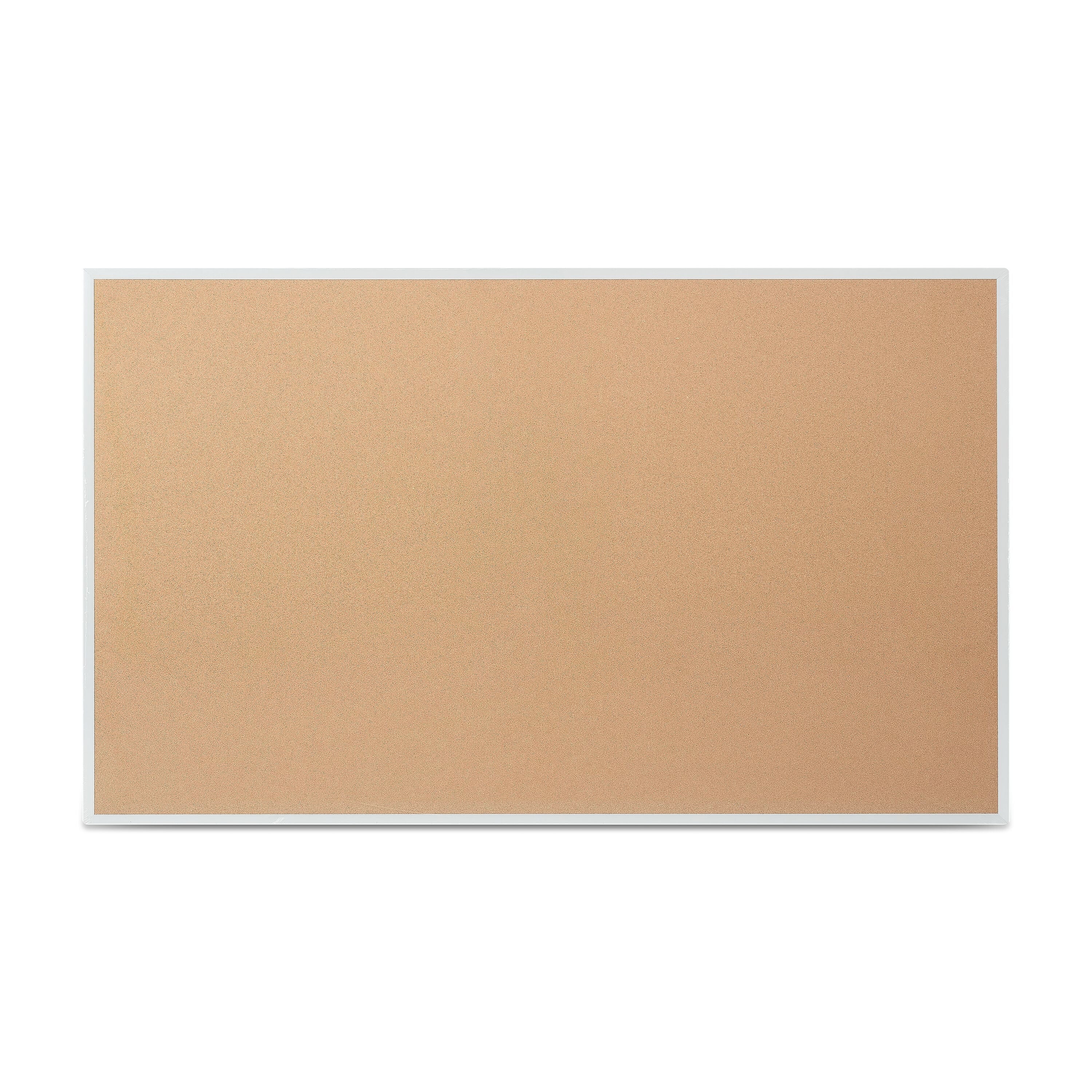 Staples Standard Durable Cork Bulletin Board, Aluminum Frame, 5'W x 3'H