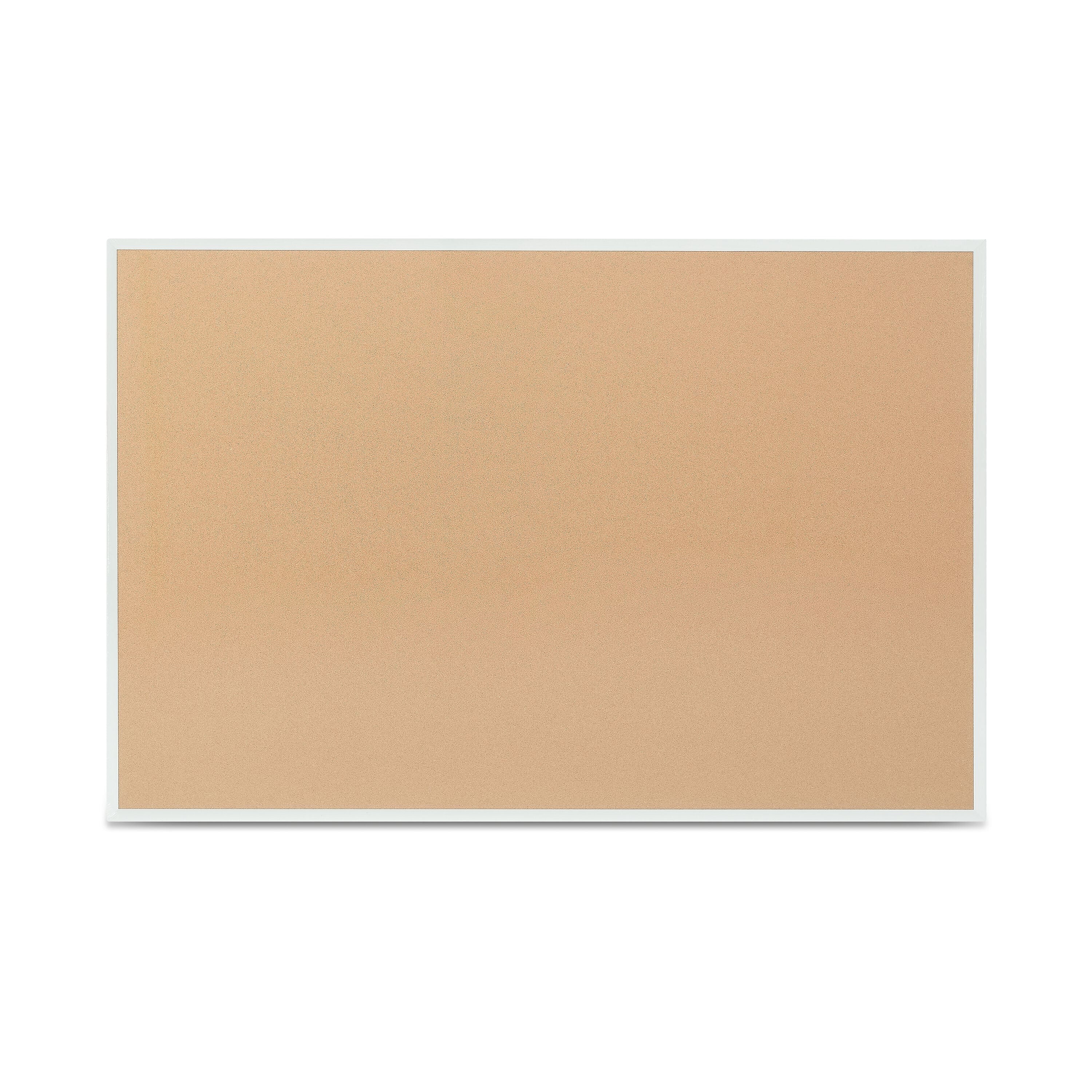 Staples Standard Durable Cork Bulletin Board, Aluminum Frame, 6'W x 4'H