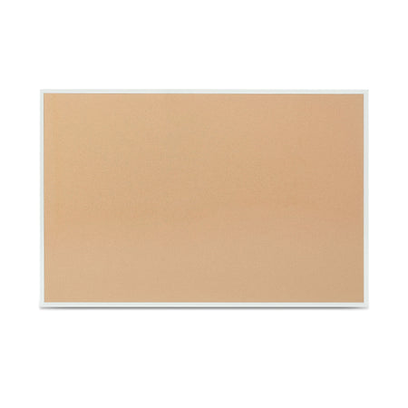 Staples Standard Durable Cork Bulletin Board, Aluminum Frame, 6'W x 4'H