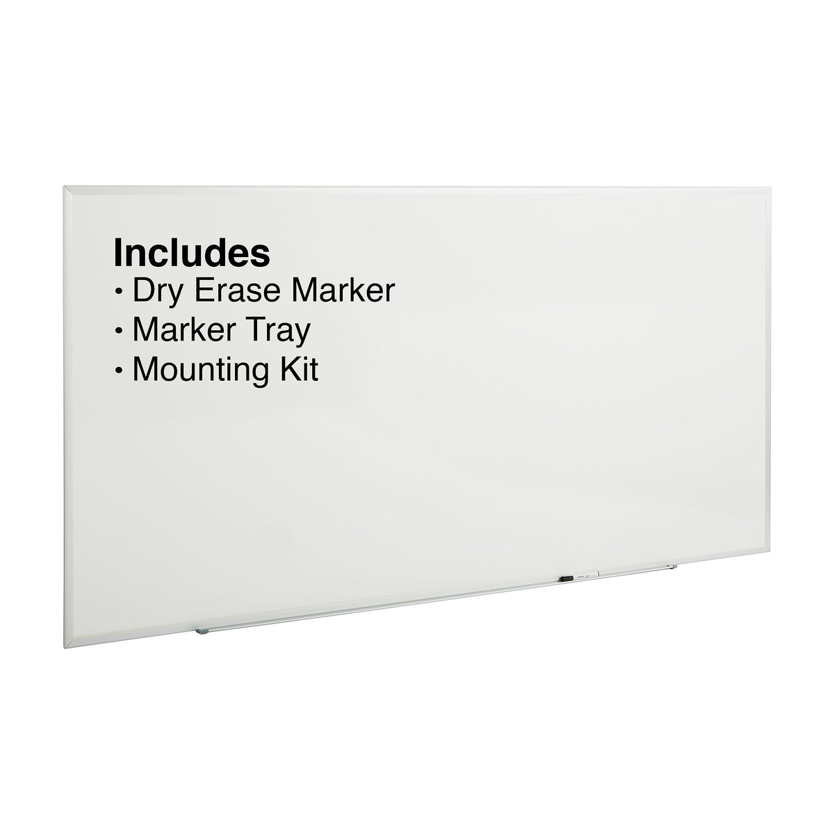 Staples Standard Durable Melamine Dry-Erase Whiteboard, Aluminum Frame, 8' x 4'