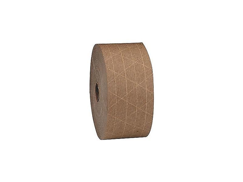 Staples Standard Grade Water Activated Reinforced Packing Tape, 2.8" x 375', Brown Kraft