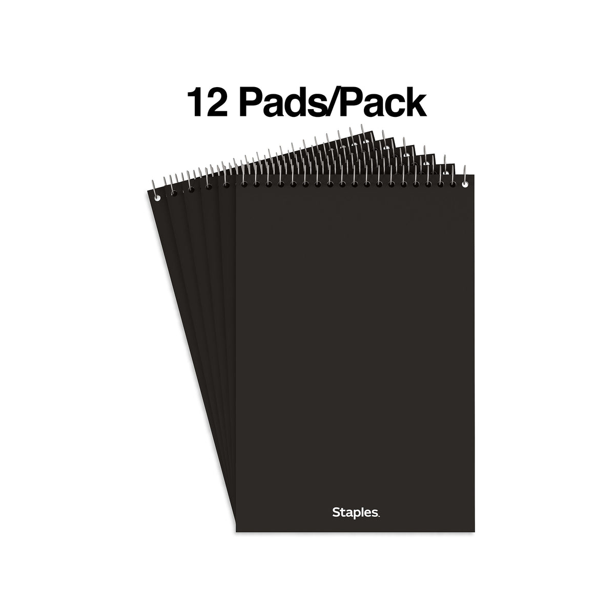 Staples Steno Pads, 6" x 9", Graph Ruled, White, 80 Sheets/Pad, 6 Pads/Pack