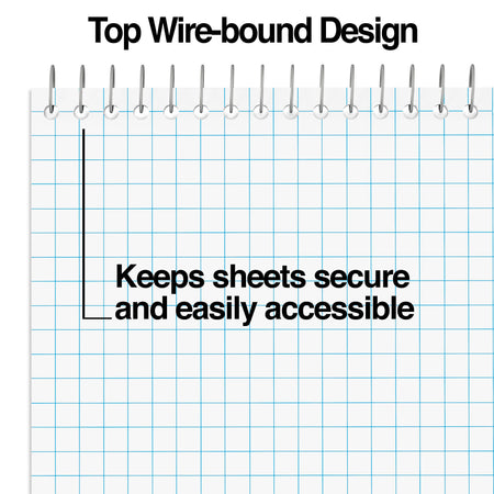 Staples Steno Pads, 6" x 9", Graph Ruled, White, 80 Sheets/Pad, 6 Pads/Pack