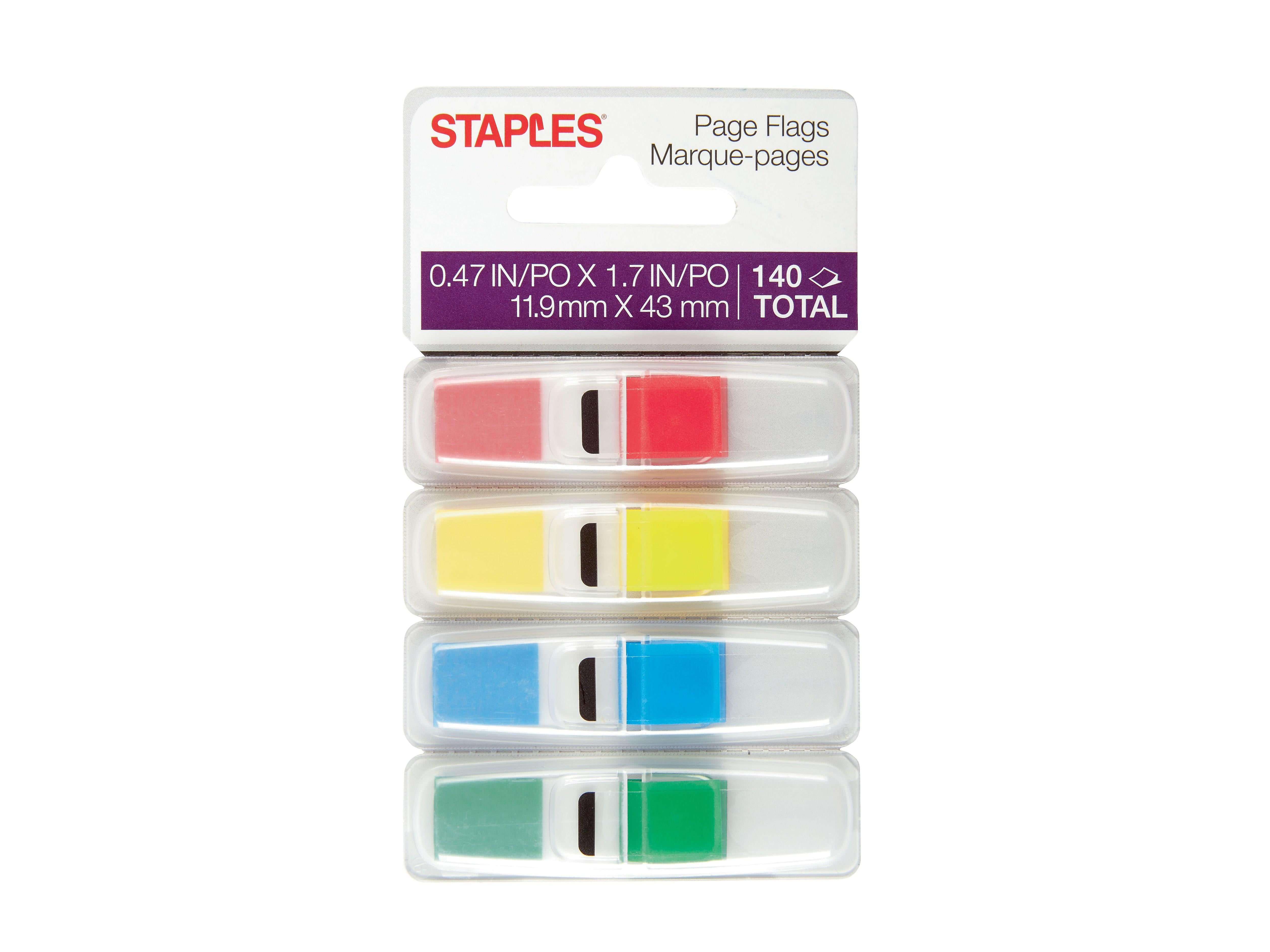 Staples Stickies Page Flags, 0.47