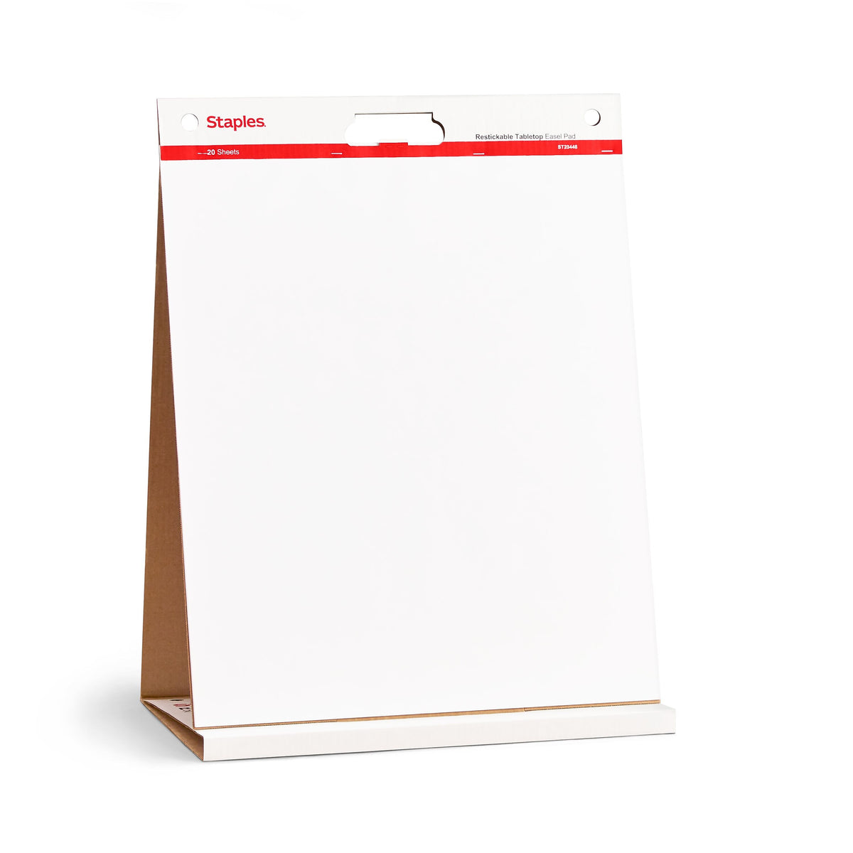 Staples Stickies Tabletop Easel Pad, 20" x 23", White, 20 Sheets/Pad