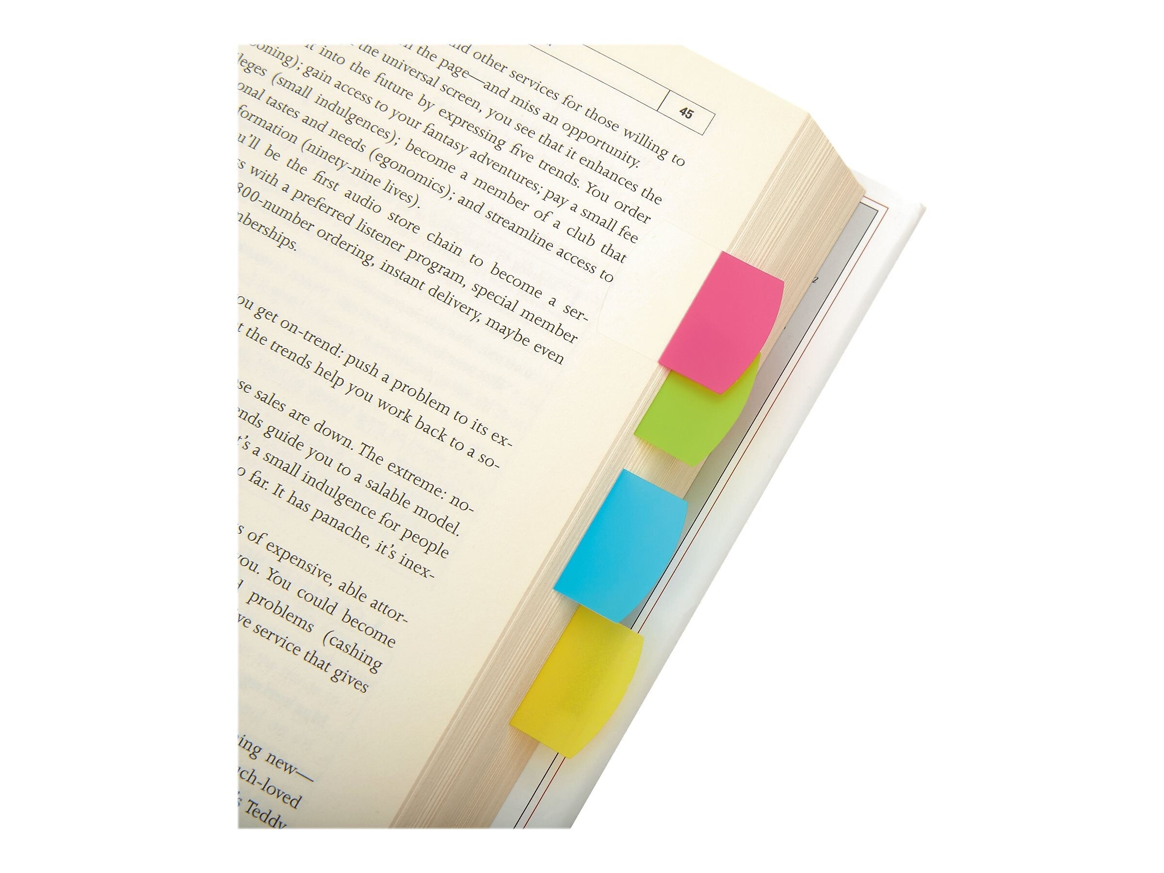 Staples Stickies Tabs, Assorted Colors, 1.06 Wide, 48/Pack