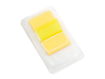 Staples Sunshine Collection Page Flags with Pop-Up Dispenser, 1" Wide, Yellow, 100/Pack