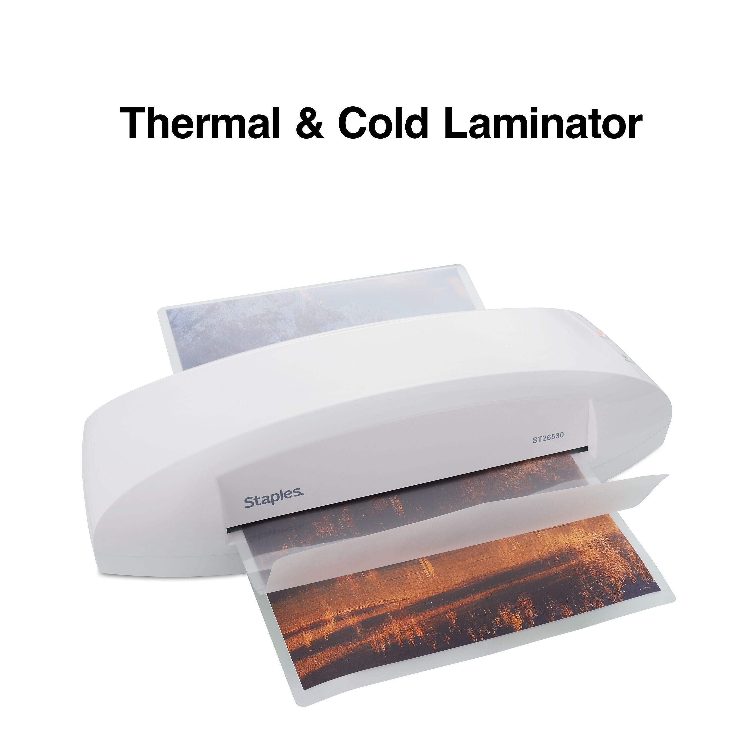 Staples Thermal & Cold Laminator, 9.5" Width, White