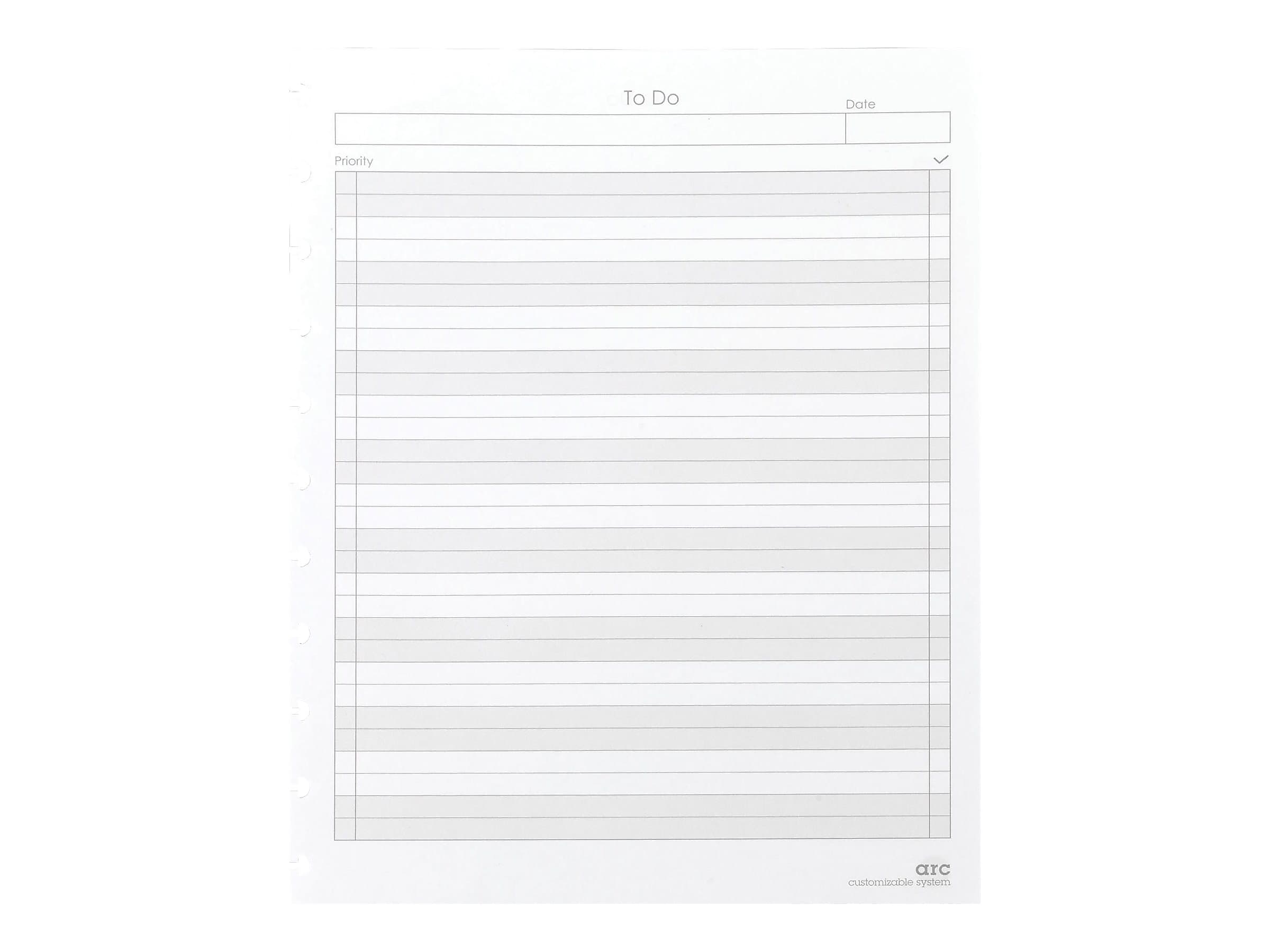 Staples To-Do Arc Notebook System Refill Paper, 8.5" x 11", 50 Sheets, Cornell Ruled,White