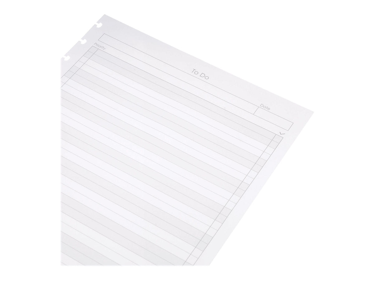 Staples To-Do Arc Notebook System Refill Paper, 8.5" x 11", 50 Sheets, Cornell Ruled,White