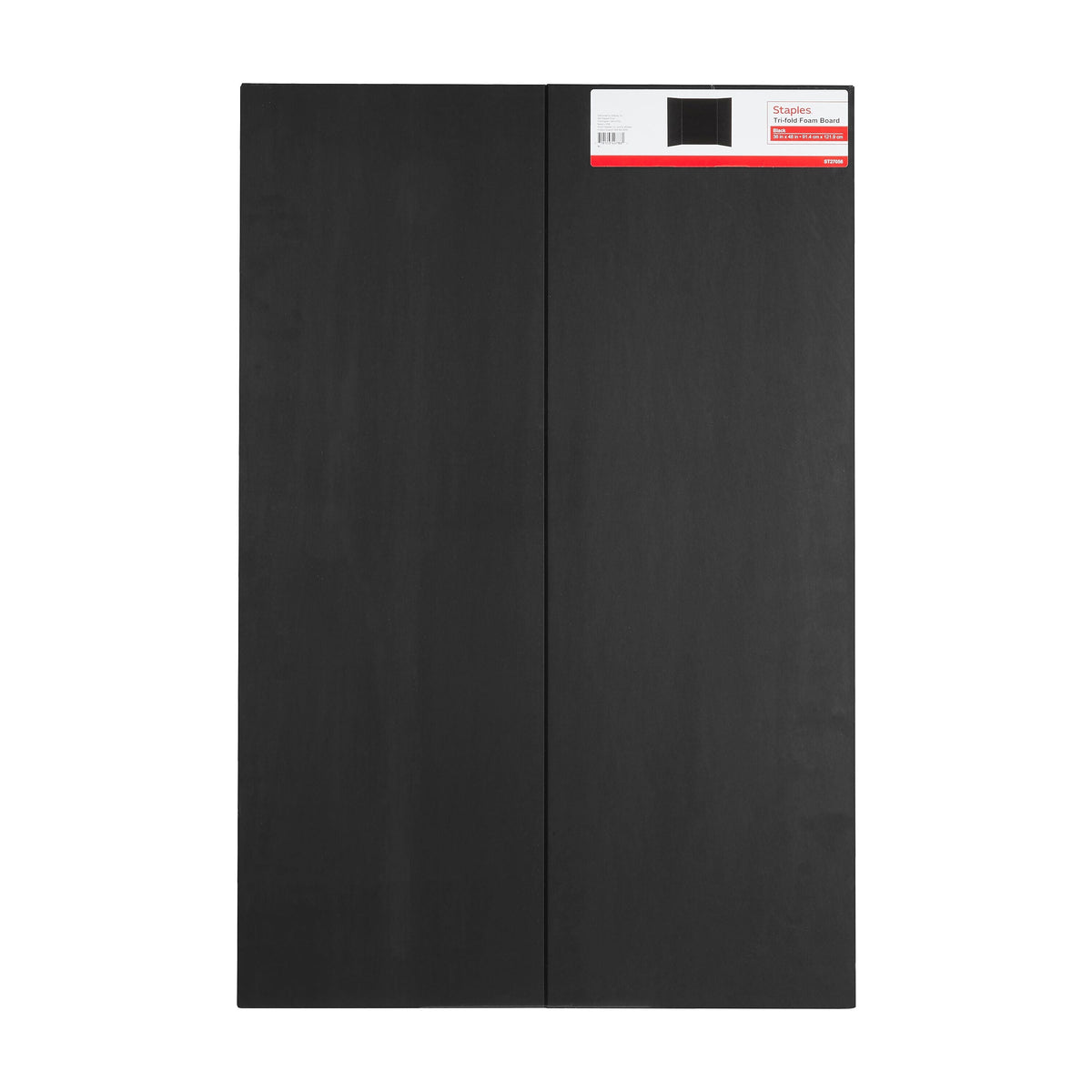 Staples Tri-Fold Foam Presentation Board, 4' x 3', Black