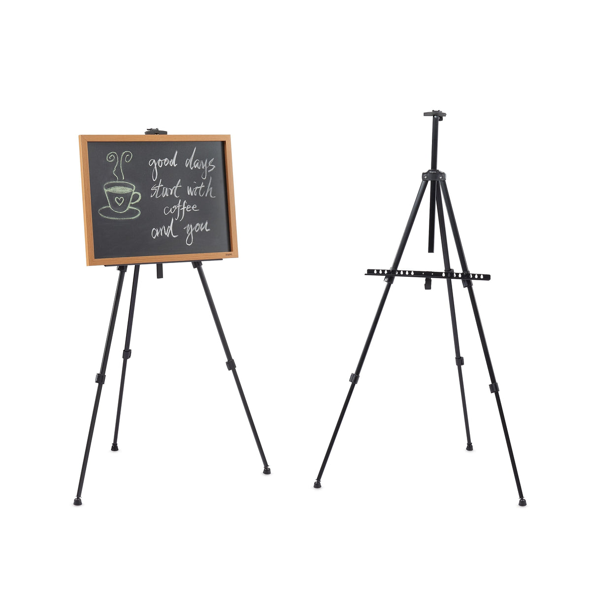 Staples Tripod Display Easel, 63", Black Aluminum