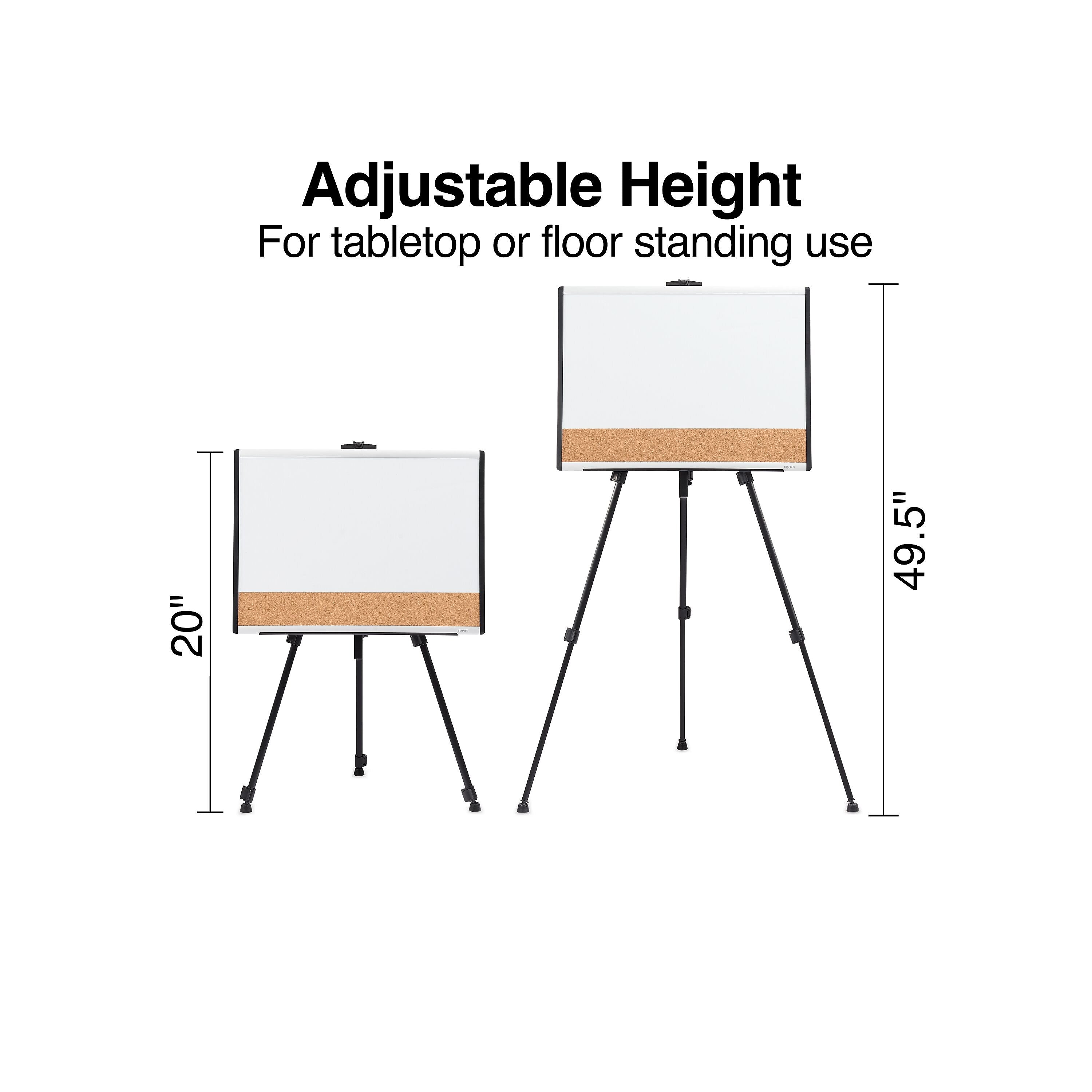 Staples Tripod Display Easel, 63", Black Aluminum