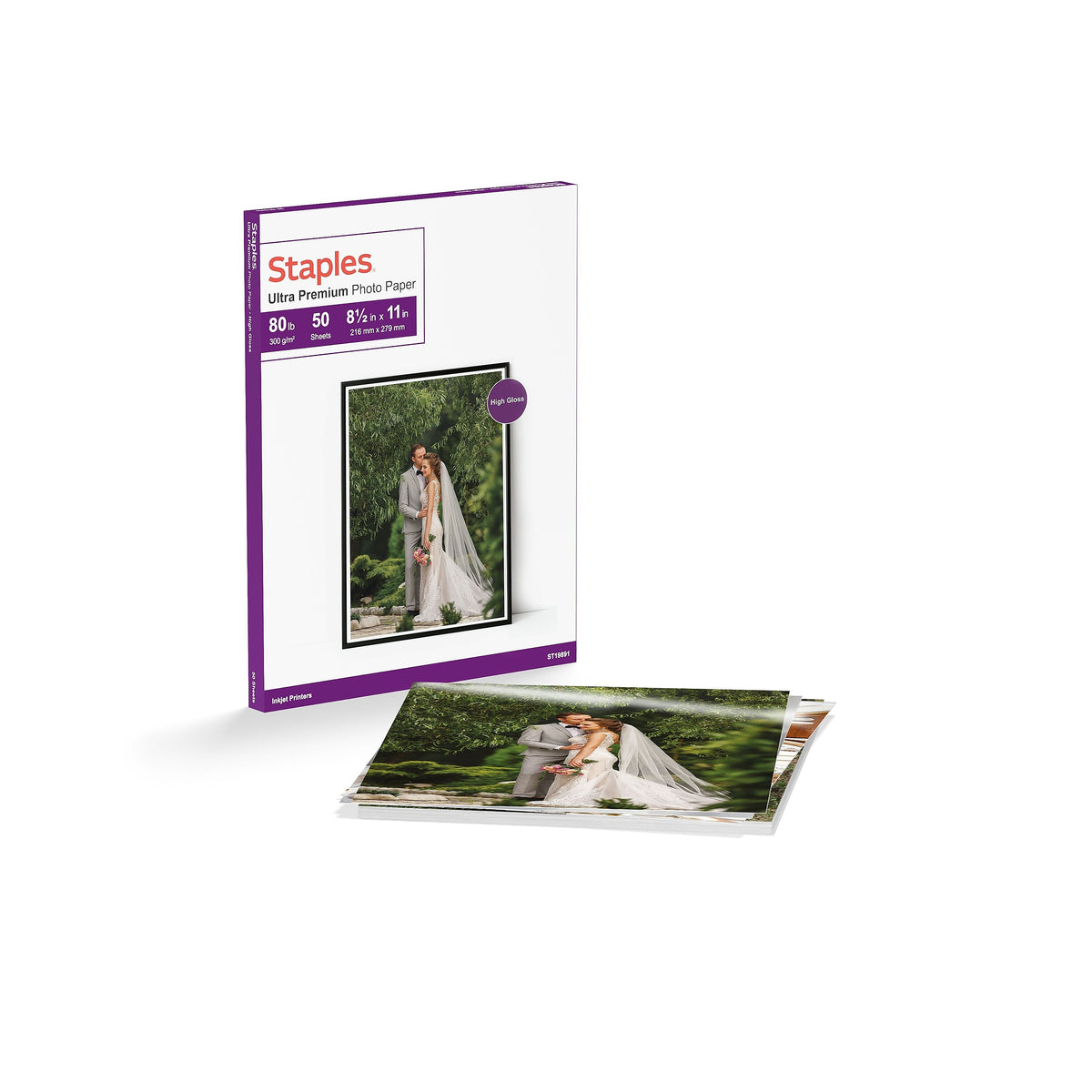 Staples Ultra Premium Glossy Photo Paper, 8.5"W x 11"L, 50/Pack