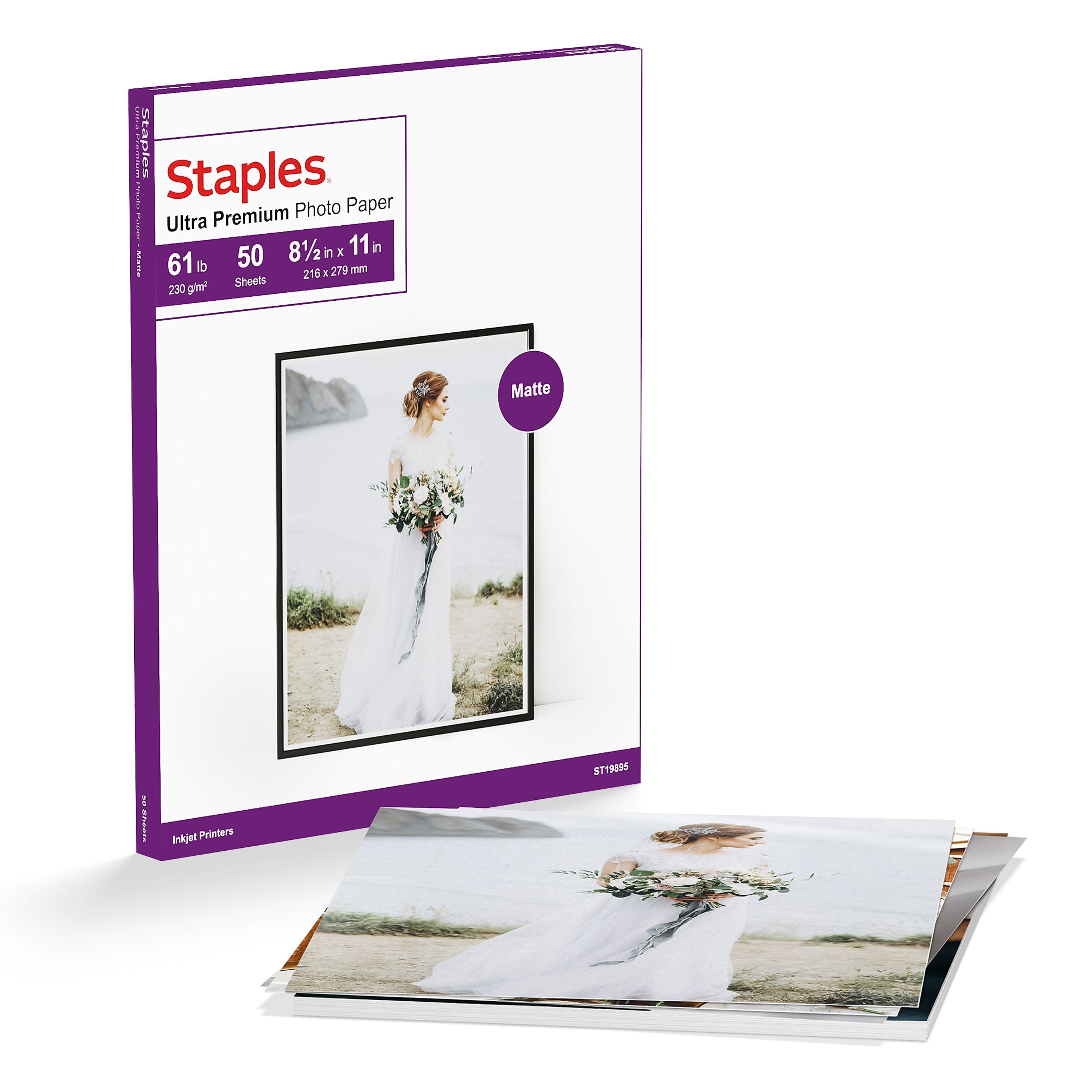 Staples Ultra Premium Matte Photo Paper, 230 g/m², 8.5