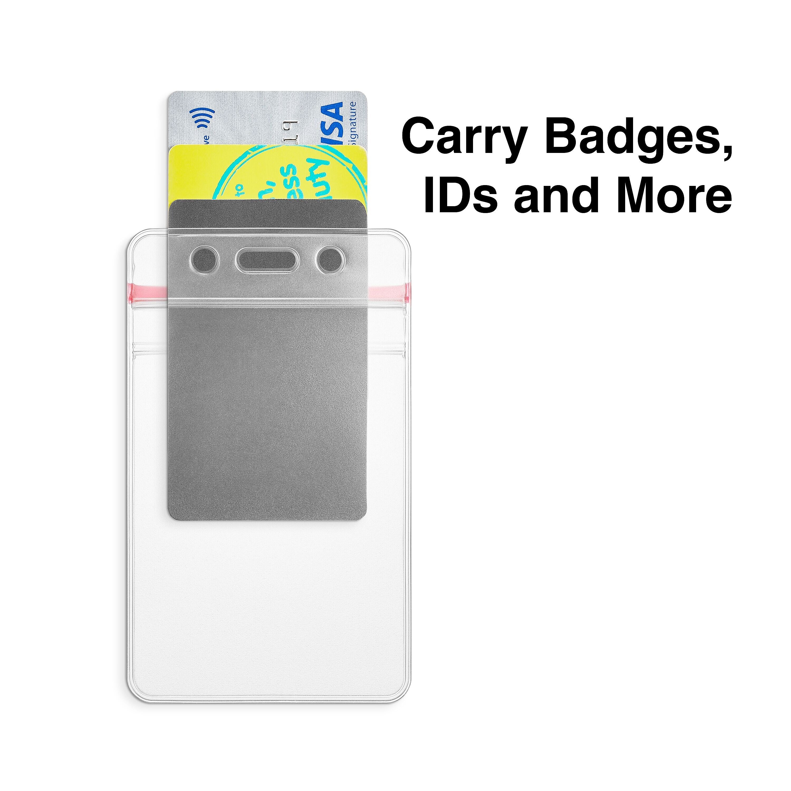 Staples Vertical Sealable ID Badge Holders, 5