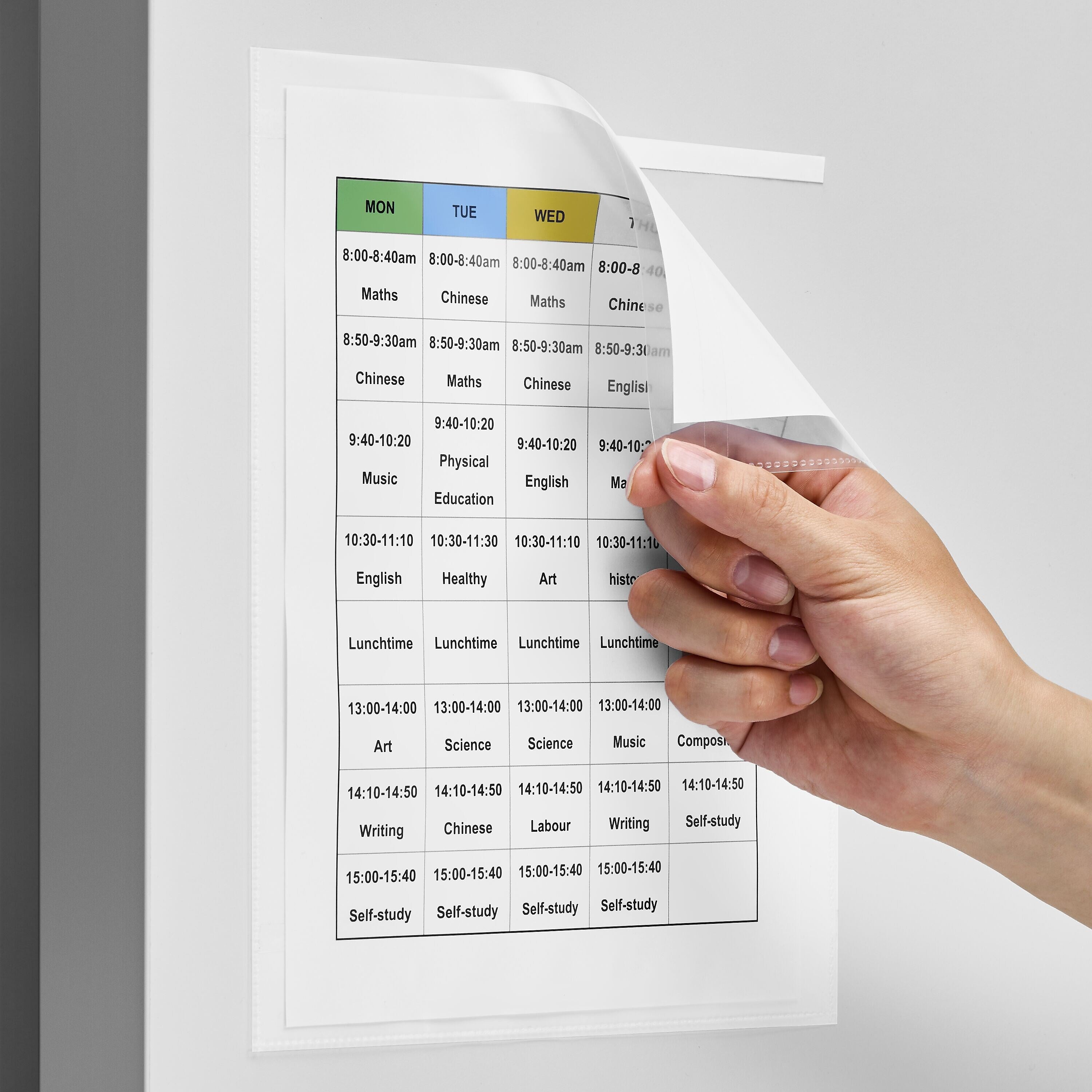 Staples Wall-Mountable Heavyweight Sheet Protector, 8.5