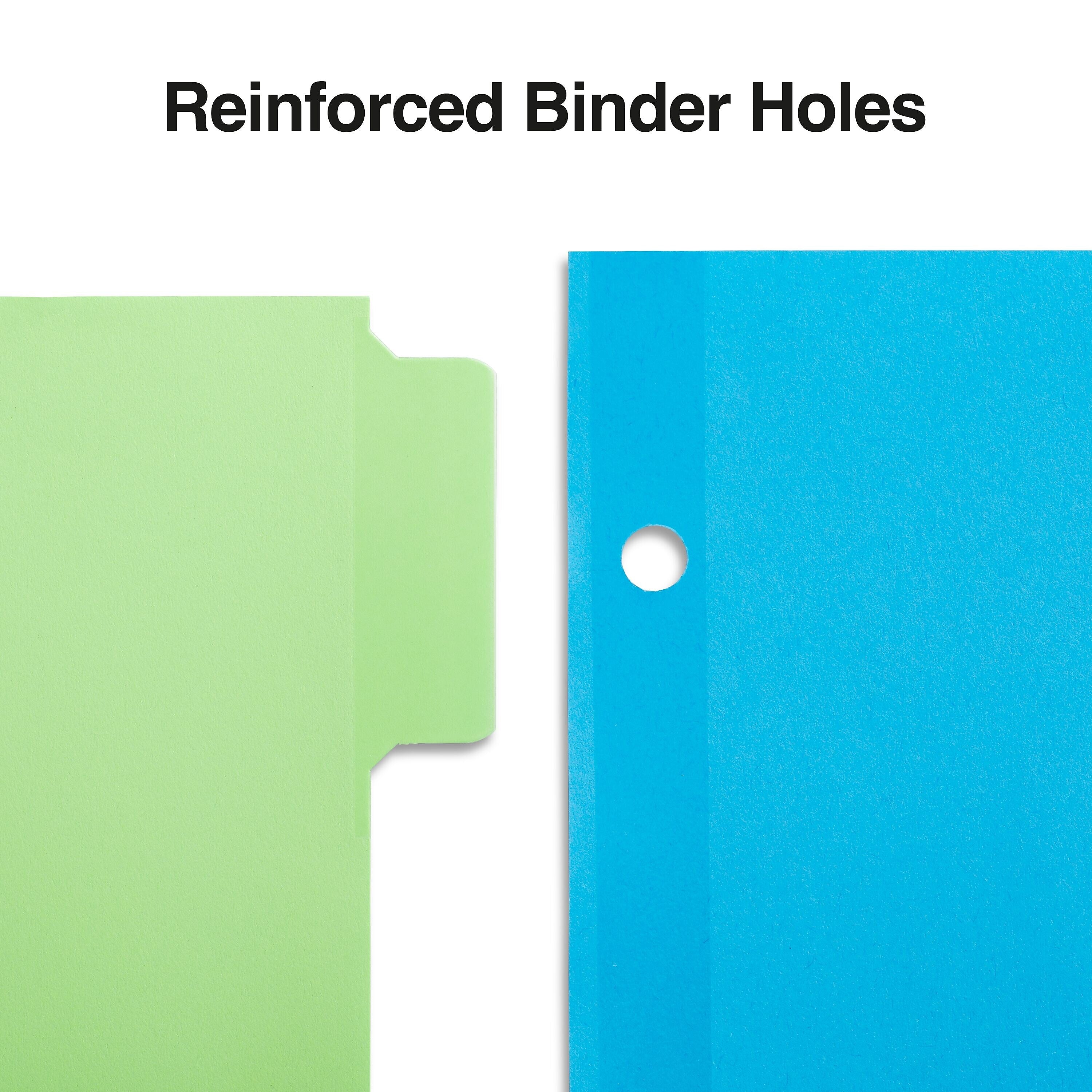 Staples Write-On Dividers, 5-Tab, Assorted Colors