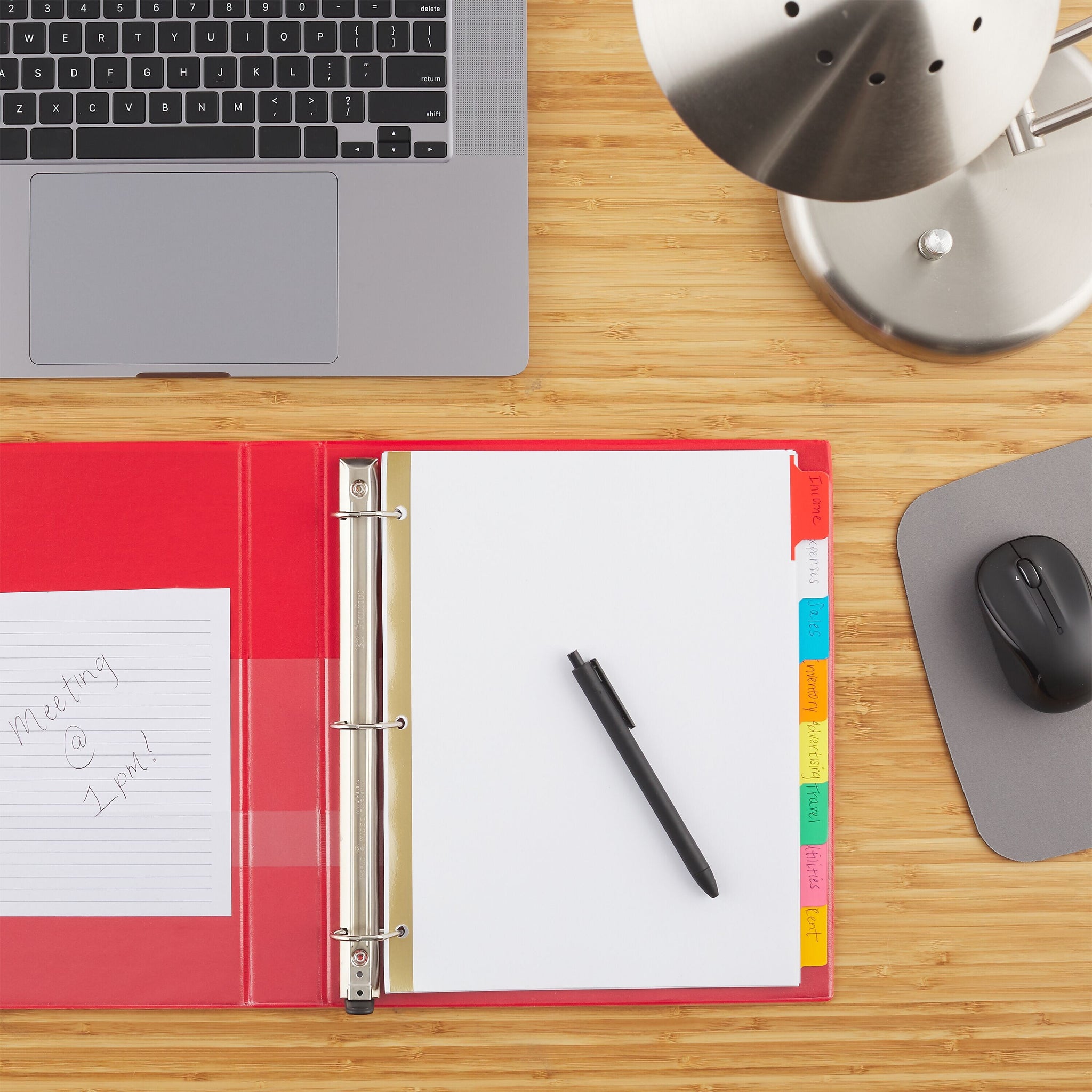 Staples Write-On Dividers, 8-Tab, Assorted Color s, 4/Pack