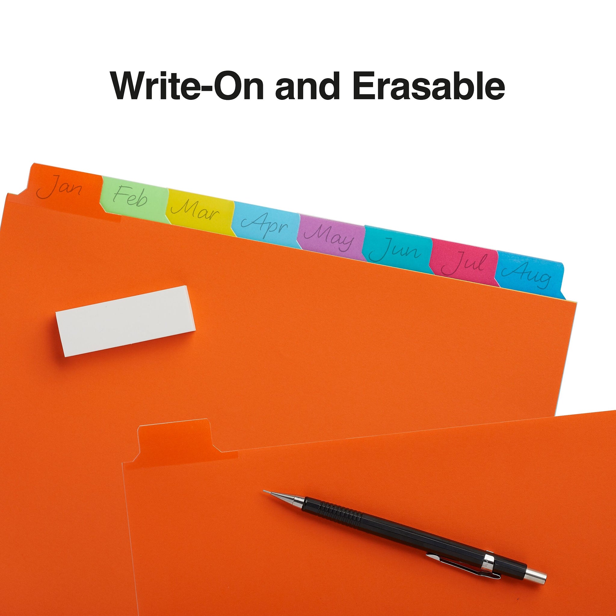 Staples Write-On Dividers, 8-Tab, Assorted Colors