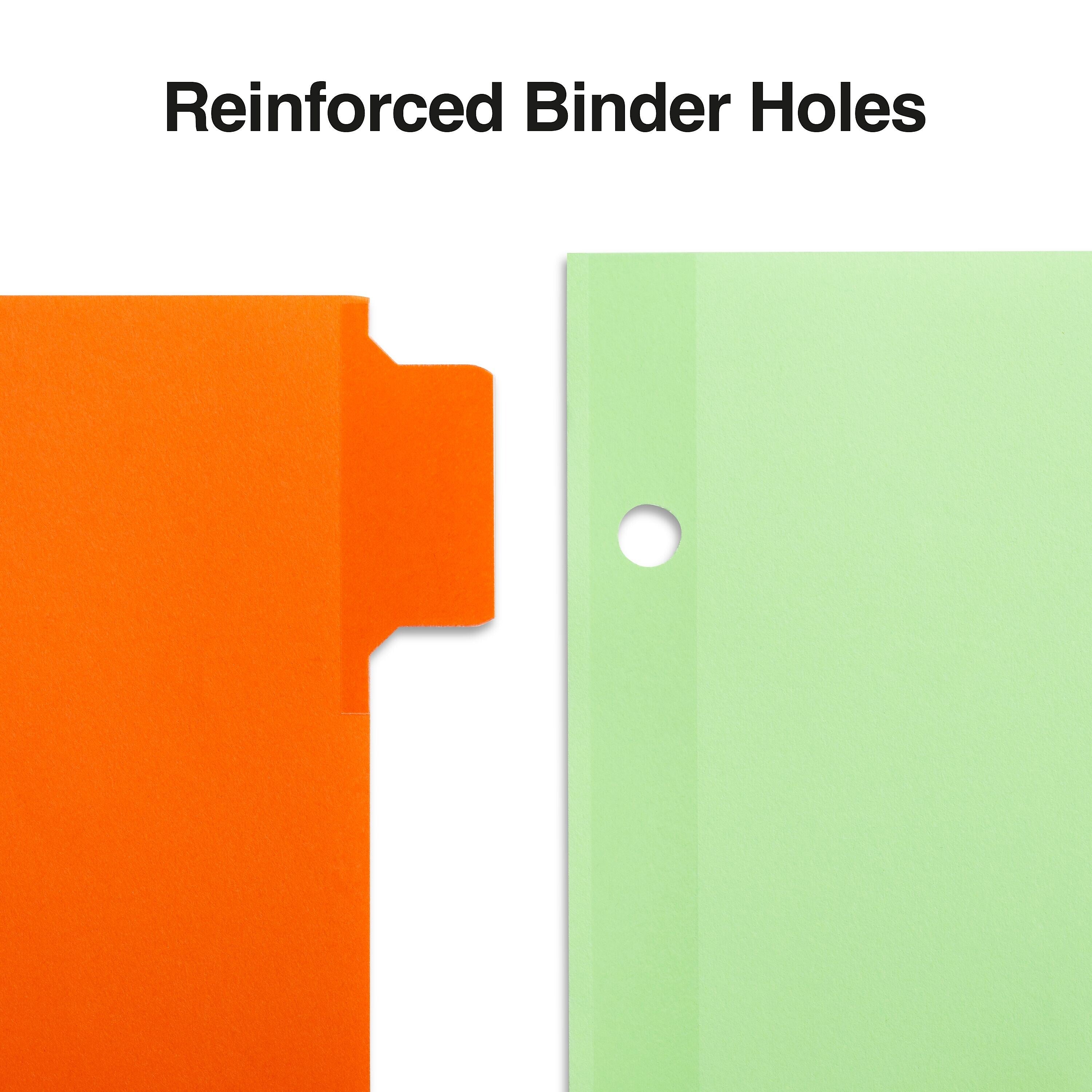 Staples Write-On Dividers, 8-Tab, Assorted Colors