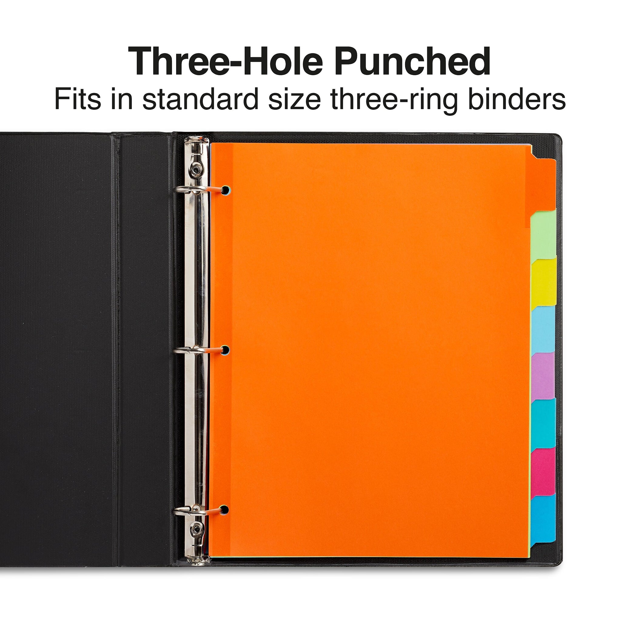 Staples Write-On Dividers, 8-Tab, Assorted Colors