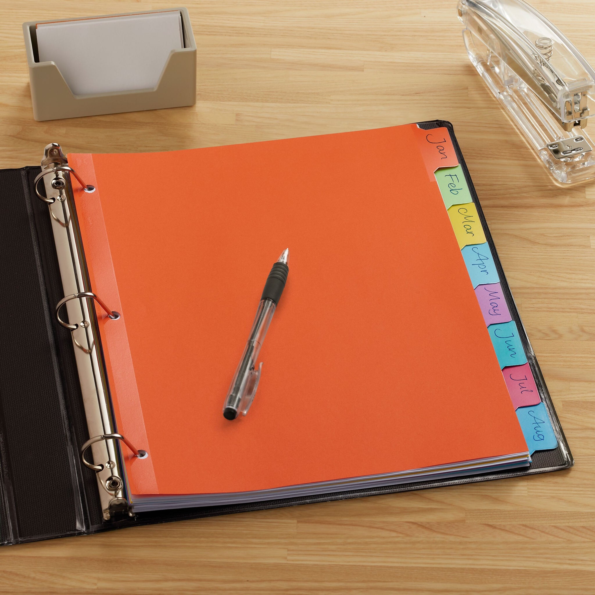 Staples Write-On Dividers, 8-Tab, Assorted Colors