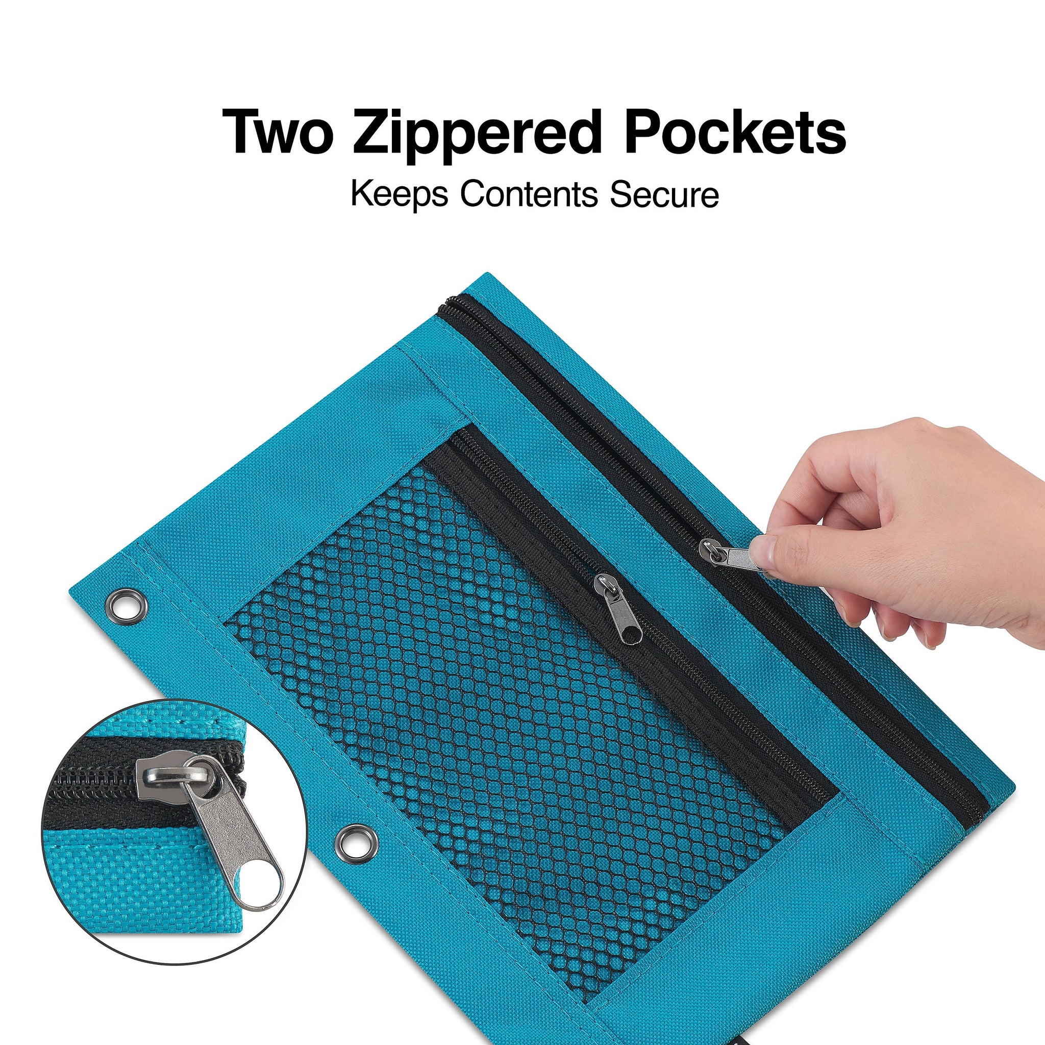 Staples Zipper Pencil Pouches, Assorted Colors, Each