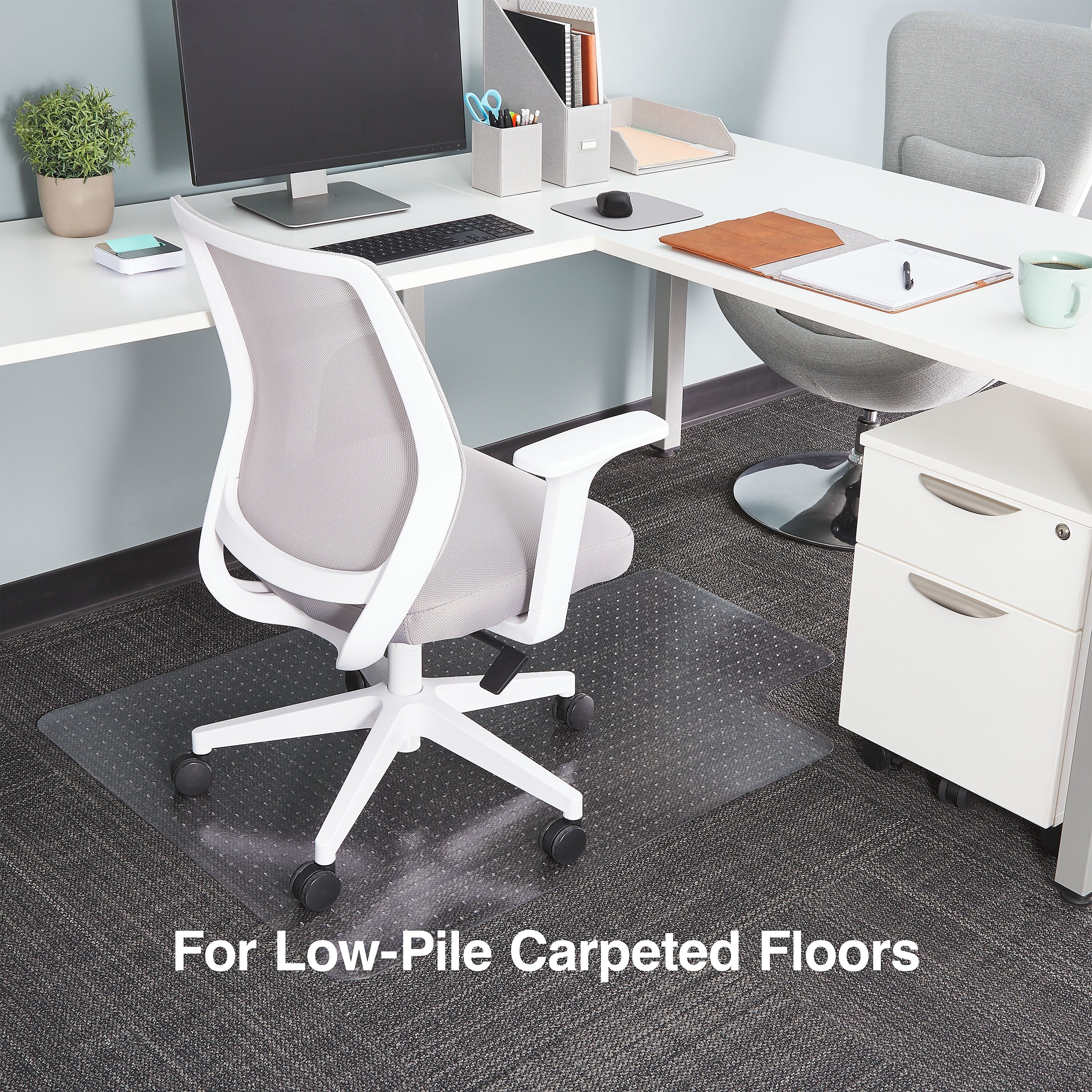 Staples®Carpet Chair Mat with Lip, 36