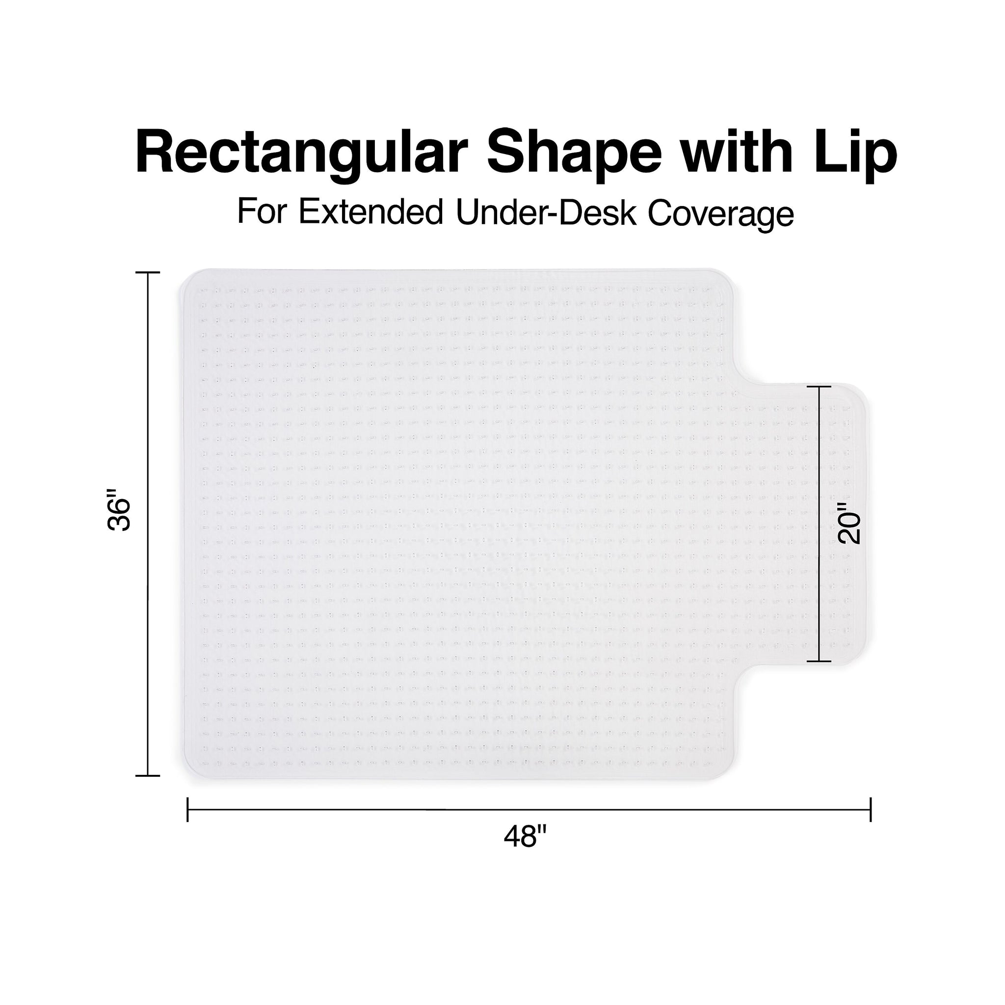 Staples®Carpet Chair Mat with Lip, 36