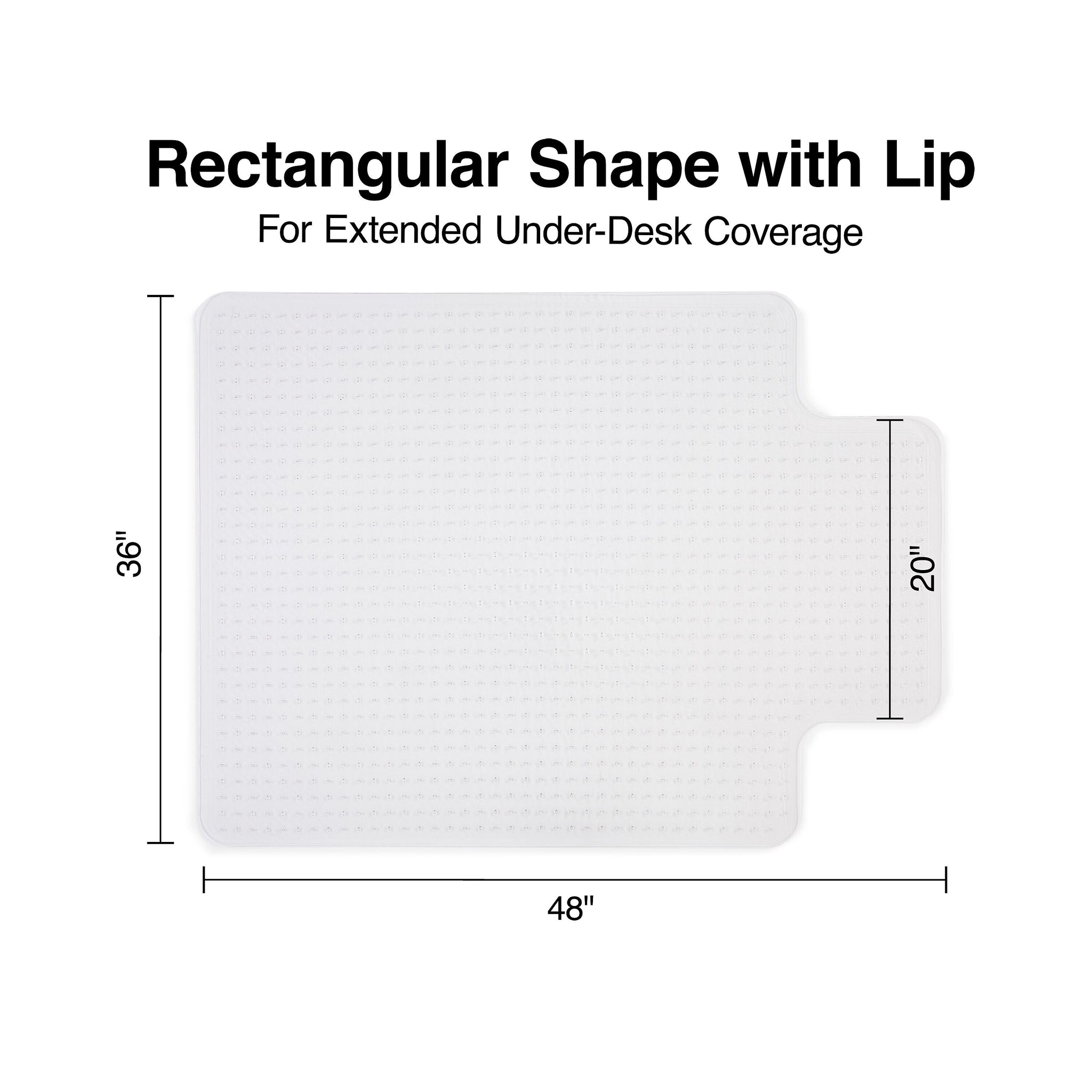 Staples®Carpet Chair Mat with Lip, 36