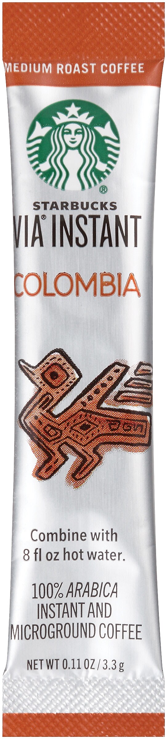 Starbucks VIA Instant Colombia Coffee, 0.12 oz, 8/Box