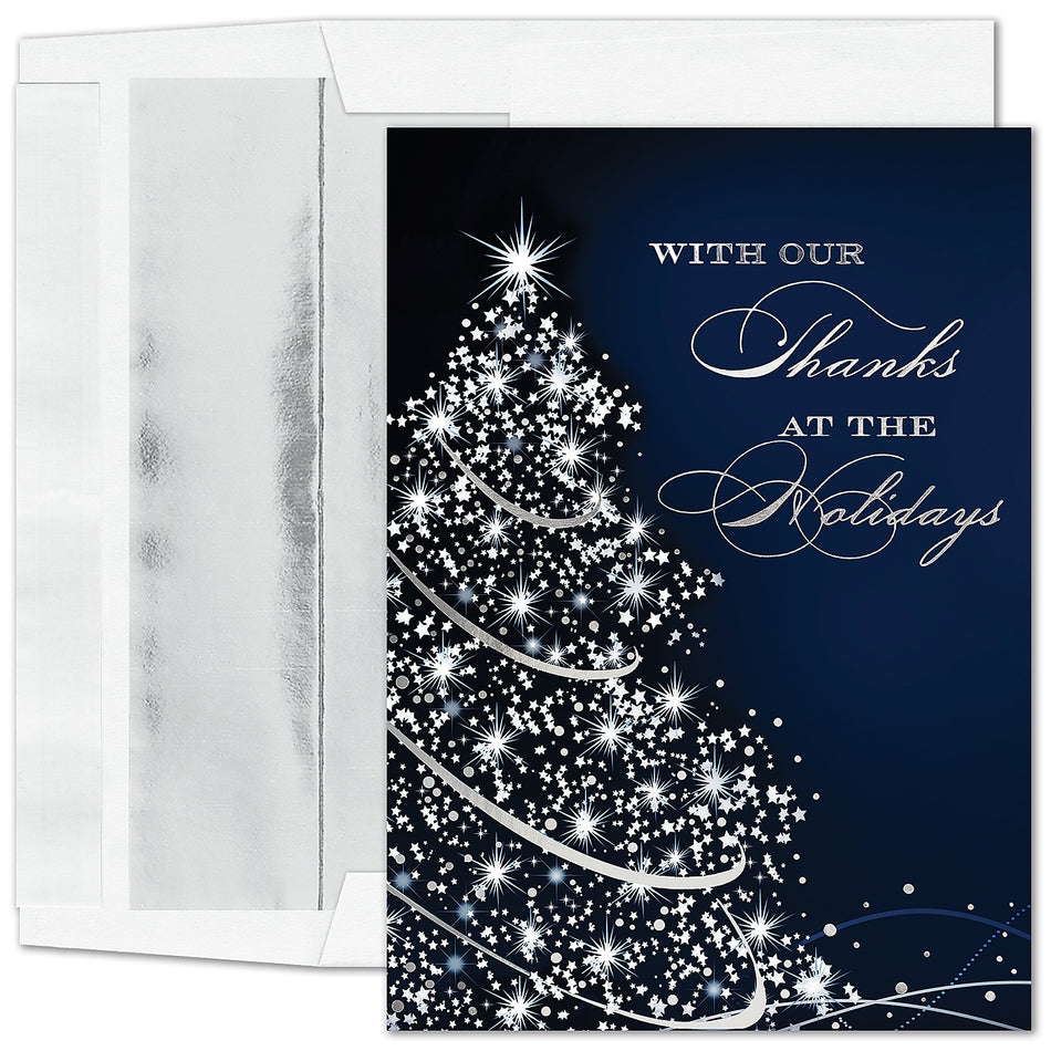 Starry Blue Holiday Holiday Card, 100/BX