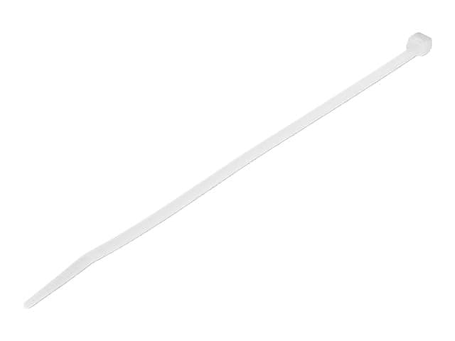 StarTech 1000 Pack 8" Cable Ties - White Large Nylon/Plastic Zip Adjustable Network Wraps UL TAA Nylon Tie