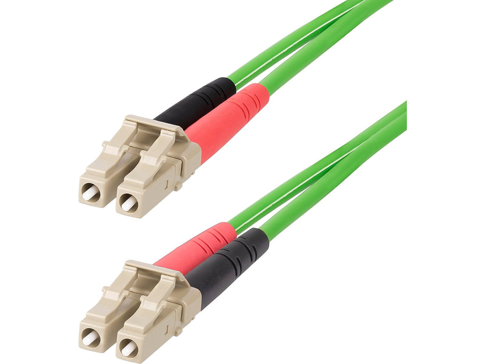 StarTech 10m  LC to LC  Duplex OM5 Multimode Fiber Optic Patch Cable, 50/125, Green