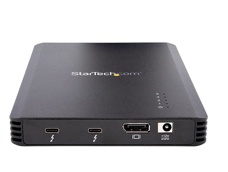 StarTech 4 Bay Thunderbolt 3 NVMe External Enclosure, For M.2 NVMe SSD Drives, 1x DP Video/ 2x TB3 Ports, 40Gbps