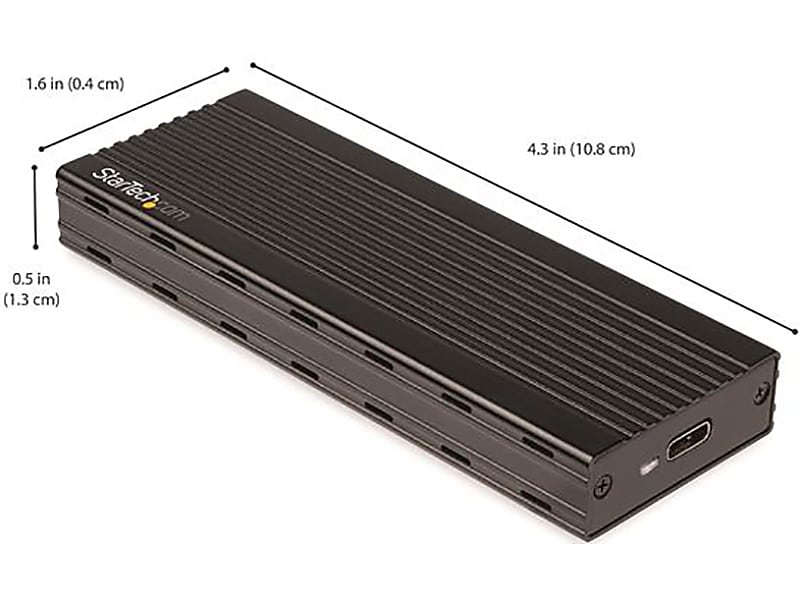 StarTech Compact USB 3.1 SSD Enclosure Black M2E1BMU31C
