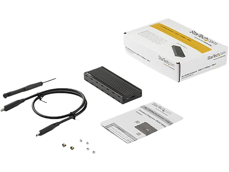 StarTech Compact USB 3.1 SSD Enclosure Black M2E1BMU31C