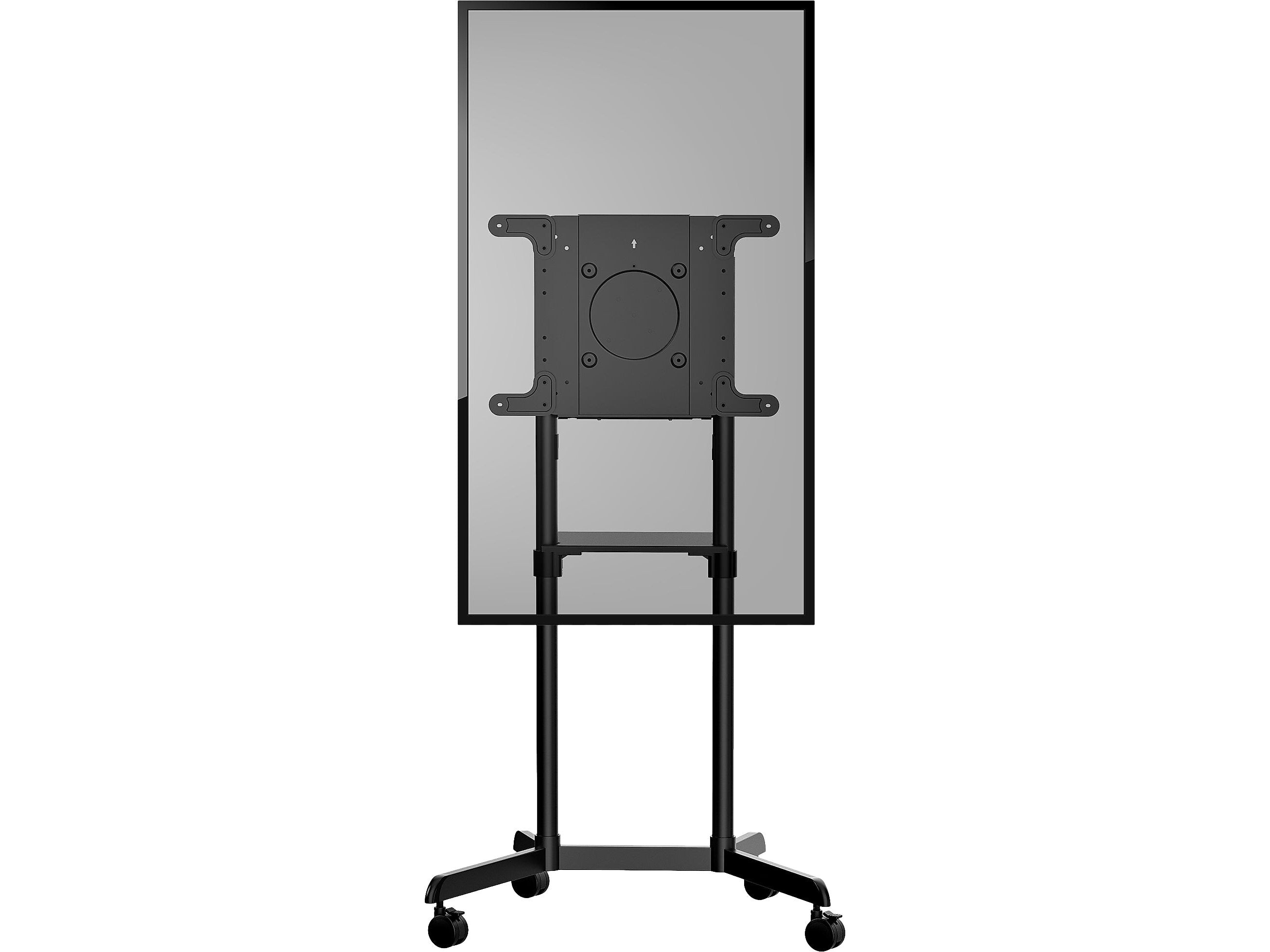 StarTech Steel Pedestal TV Stand, Screens up to 70", Black