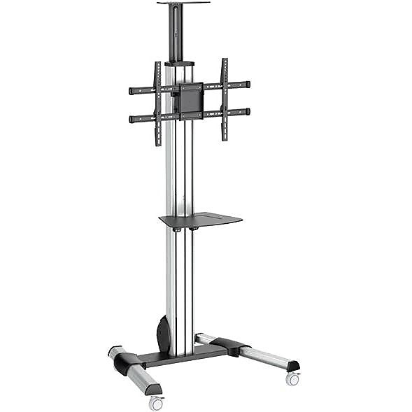 StarTech.com TV Cart, Portable TV Stand, For 32" to 70" TVs, One-Touch Height Adjustment, AV Cart, VESA TV Stand