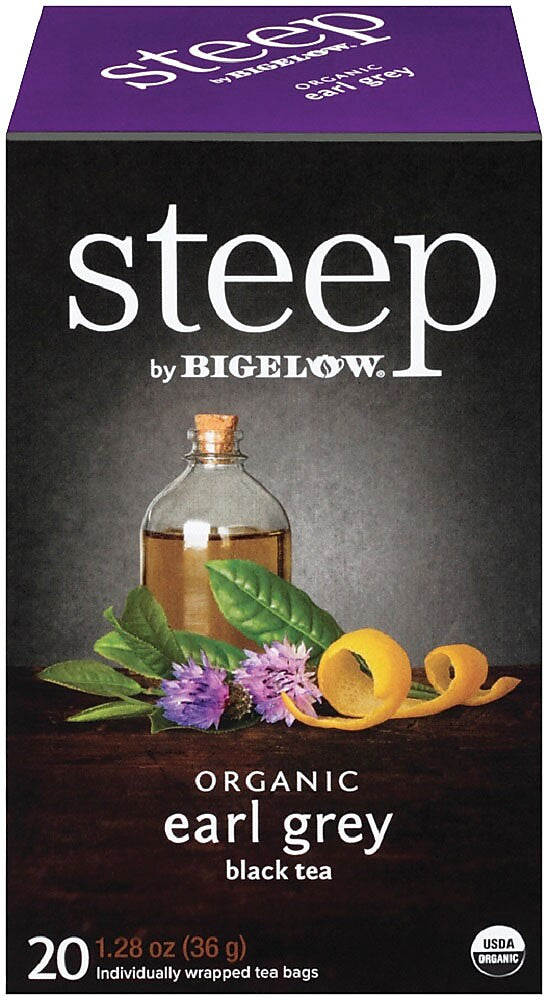 Steep by Bigelow Organic Earl Grey Black Tea, 20 Tea Bags/Box