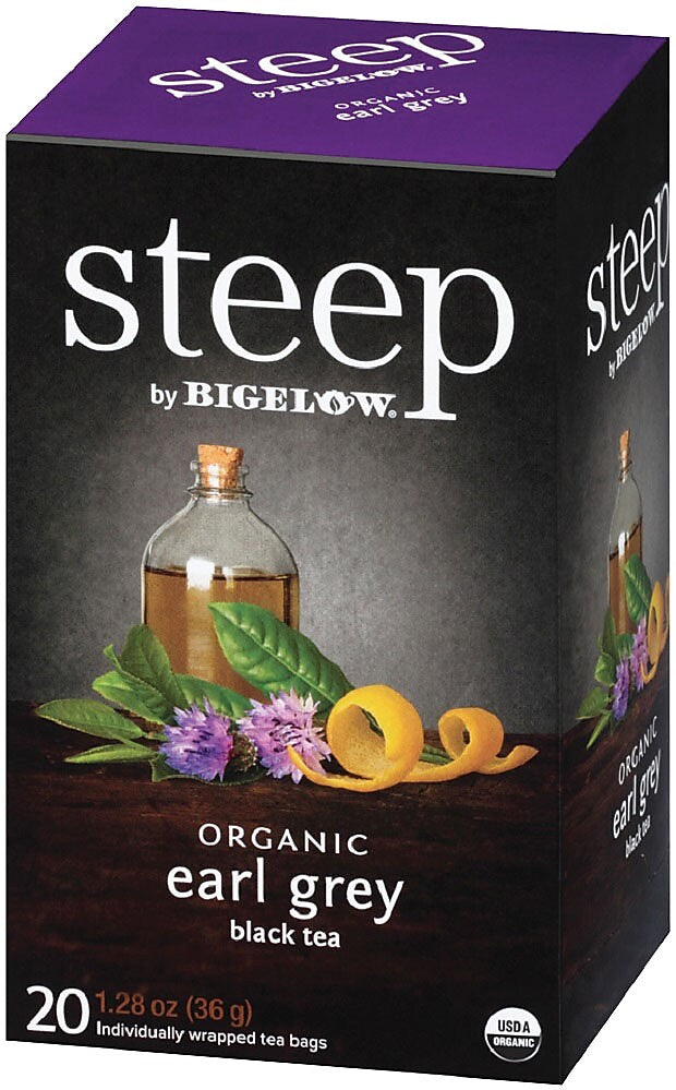 Steep by Bigelow Organic Earl Grey Black Tea, 20 Tea Bags/Box