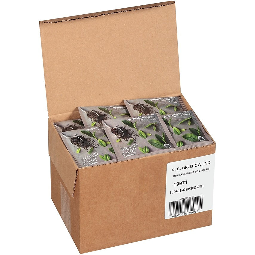 Steep Café Organic English Breakfast Tea, 50 Count
