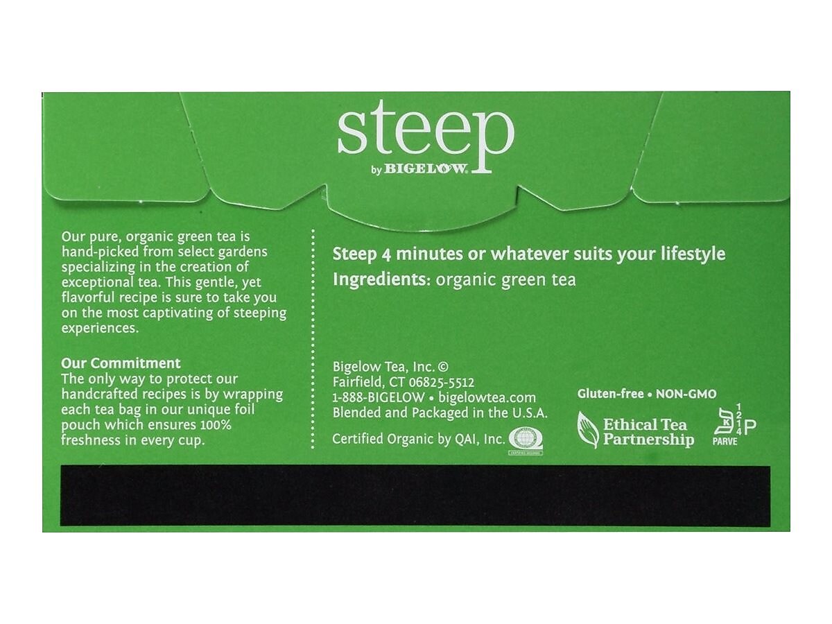 Steep Green Tea Bags, 20/Box